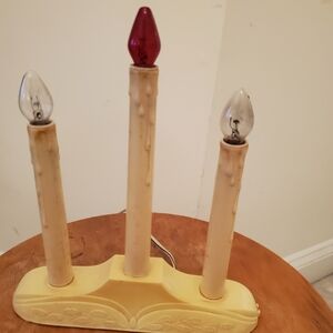 Vintage 3 Candle Candelabra Christmas Lamp